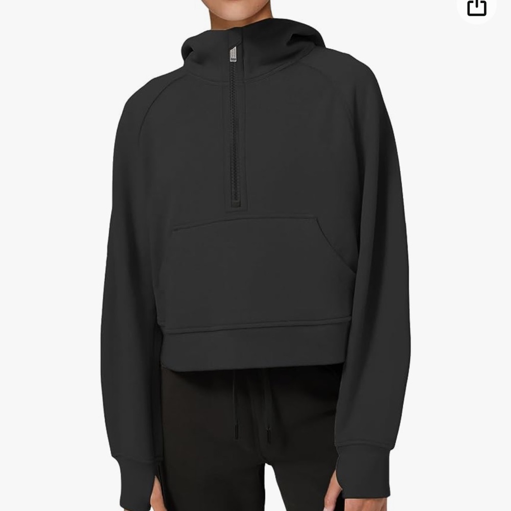 SOLD!!! Cropped Hoodie Quarter Zip